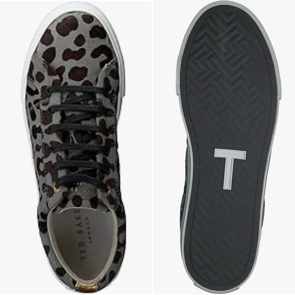 Ted Baker Lephie Animal Print Calf Hair Sneakers - Picture 12 of 13
